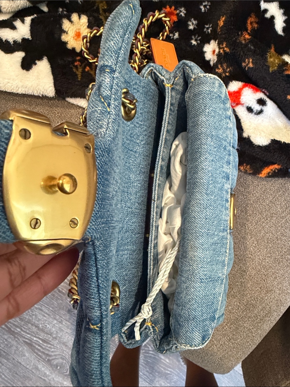 Coach Quilted Denim Tabby 20 - Picture 6 of 9